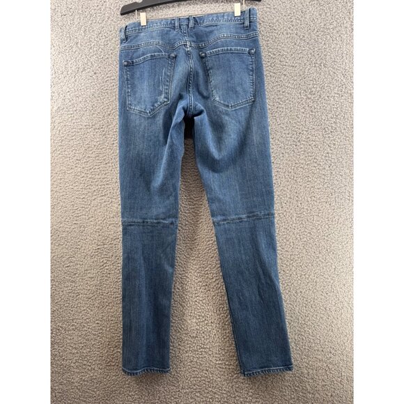 Decoy Moto Style Distressed Blue Denim Jeans Size 30 - Picture 5 of 11